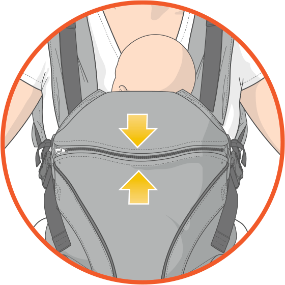 Manduca XT can be zipped up for smaller child